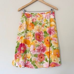 Talbots Petites- Floral Skirt